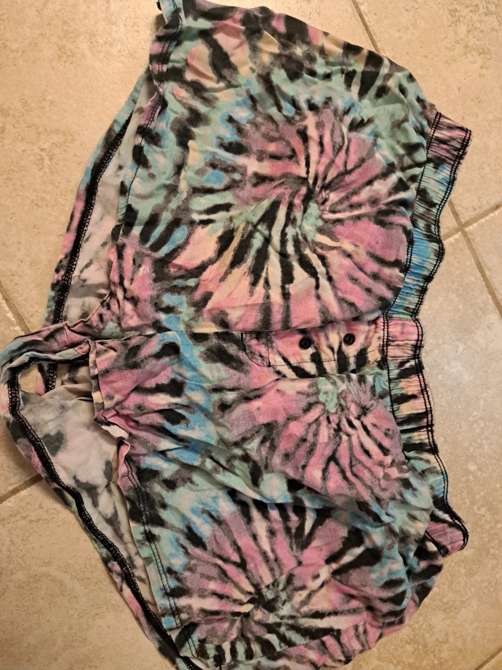 PPINK Victoria's Secret Womans Tie-Dye Shorts in Pink, Blue, Black